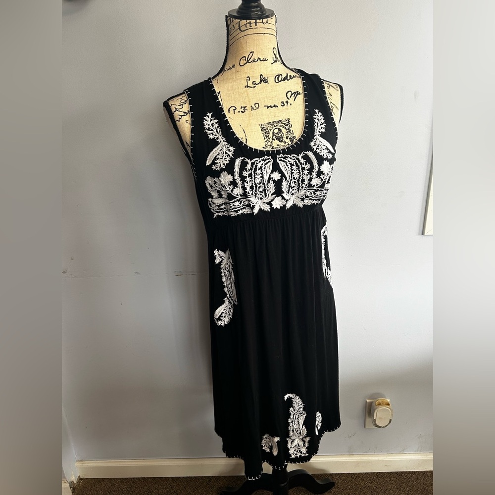 Grace Elements Spring Midi Dress Embroidered Bohe… - image 2